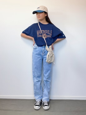 「DISCUS（ディスカス）のアイテム」を使った、M&Kさん（キッズ・150cm）の夏コーディネート
