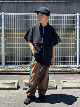 「アイテム（帽子）」を使った、M&Kさん（キッズ・138cm）の夏コーディネート
