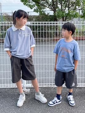 「ALPHA LABEL（アルファーレーベル）のアイテム」を使った、M&Kさん（キッズ・142cm）の夏コーディネート
