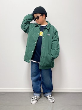 「ROPE' PICNIC（ロペピクニック）のアイテム（ジャケット/アウター）」を使った、M&Kさん（キッズ・123cm）の冬コーディネート