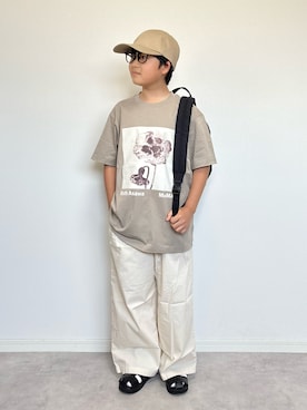 「アイテム（キャップ）」を使った、M&Kさん（キッズ・136cm）の夏コーディネート