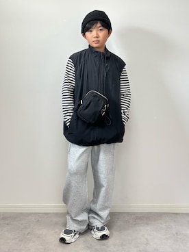「アイテム（ショルダーバッグ）」を使った、M&Kさん（キッズ・138cm）の秋コーディネート
