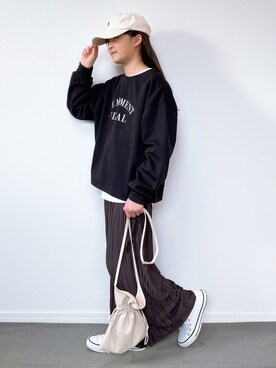 「Honeys（ハニーズ）のアイテム」を使った、M&Kさん（キッズ・144cm）の秋コーディネート