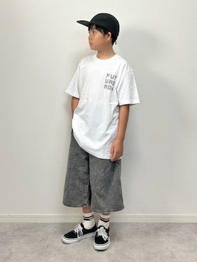 「アイテム（トップス）」を使った、M&Kさん（キッズ・138cm）の夏コーディネート