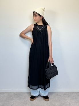 「GU（ジーユー）のアイテム」を使った、M&Kさん（レディース・154cm）の夏コーディネート