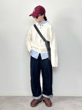 「CIAOPANIC TYPY（チャオパニックティピー）のアイテム（帽子）」を使った、M&Kさん（レディース・156cm）の冬コーディネート