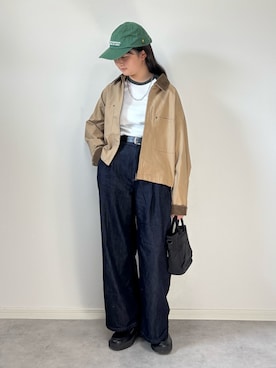 「アイテム（キャップ）」を使った、M&Kさん（レディース・154cm）の秋コーディネート