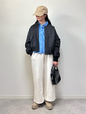 「アイテム（MA-1）」を使った、M&Kさん（レディース・155cm）の秋コーディネート