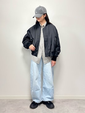 「アイテム（MA-1）」を使った、M&Kさん（レディース・154cm）の秋コーディネート