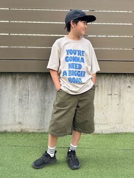 「アイテム（キャップ）」を使った、M&Kさん（キッズ・136cm）の夏コーディネート