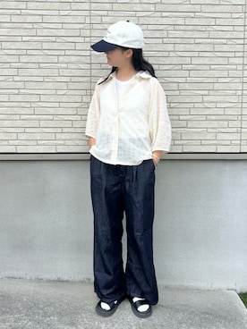 「しまむら（シマムラ）のアイテム」を使った、M&Kさん（レディース・154cm）の夏コーディネート
