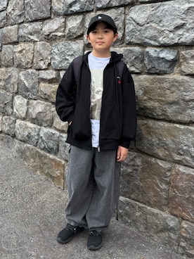 「FREAK'S STORE（フリークスストア）のアイテム」を使った、M&Kさん（キッズ・140cm）の春コーディネート