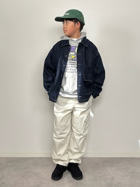 「アイテム（パーカー）」を使った、M&Kさん（キッズ・138cm）の冬コーディネート