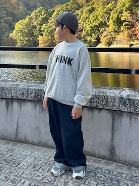 「アイテム（ニットキャップ/ビーニー）」を使った、M&Kさん（キッズ・138cm）の秋コーディネート