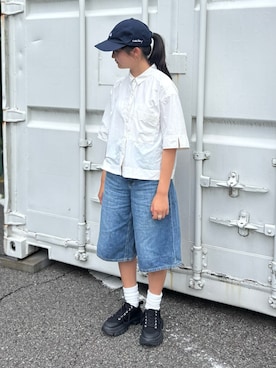 「アイテム（帽子）」を使った、M&Kさん（レディース・154cm）の夏コーディネート