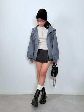 「GU（ジーユー）のアイテム（バッグ）」を使った、M&Kさん（レディース・157cm）の秋コーディネート