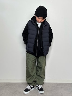 「アイテム（パーカー）」を使った、M&Kさん（キッズ・138cm）の冬コーディネート