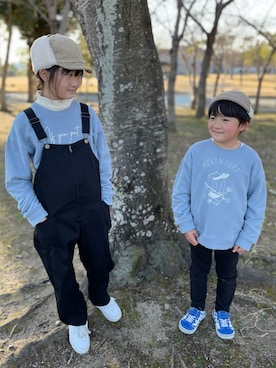 「S&H（エスアンドエイチ）のアイテム」を使った、M&Kさん（キッズ・139cm）の冬コーディネート