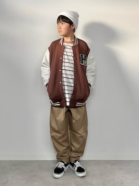 「アイテム（ジャケット/アウター）」を使った、M&Kさん（キッズ・138cm）の秋コーディネート