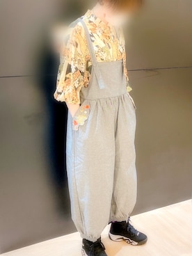 「ScoLar（スカラー）のアイテム（オールインワン・サロペット）」を使った、yuriさん（レディース・163cm）の夏コーディネート