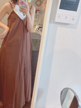 「アイテム（タンクトップ）」を使った、m.さん（レディース・169cm）の秋コーディネート