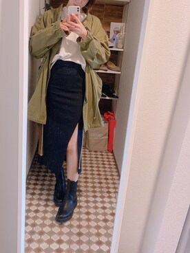 「CAPRICIEUX LE'MAGE（カプリシューレマージュ）のアイテム（モッズコート）」を使った、m.さん（レディース・169cm）の秋コーディネート