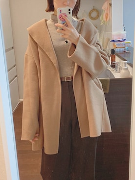 「アイテム（その他アウター、イエロー系）」を使った、m.さん（レディース・169cm）の秋コーディネート