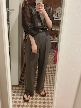 「PUBLIC TOKYO（パブリックトウキョウ）のアイテム（シャツ/ブラウス）」を使った、m.さん（レディース・169cm）の春コーディネート