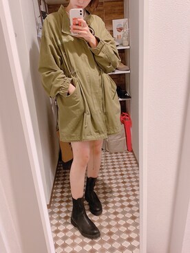 「CAPRICIEUX LE'MAGE（カプリシューレマージュ）のアイテム（モッズコート）」を使った、m.さん（レディース・169cm）の秋コーディネート