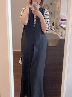 低身長・高身長サイズあり】スリットネックワンピースを使った人気