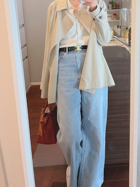 「EMMEL REFINES（エメルリファインズ）のアイテム」を使った、m.さん（レディース・169cm）の春コーディネート