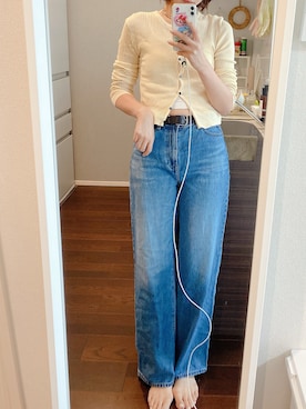 「アイテム（カーディガン/ボレロ）」を使った、m.さん（レディース・169cm）の秋コーディネート
