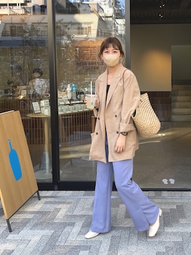 「DISCOAT（ディスコート）のアイテム（ジャケット/アウター）」を使った、akariさん（レディース・167cm）の春コーディネート