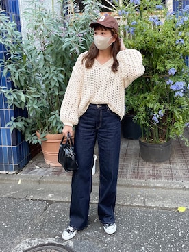 「DISCOAT（ディスコート）のアイテム（帽子）」を使った、akariさん（レディース・167cm）の夏コーディネート