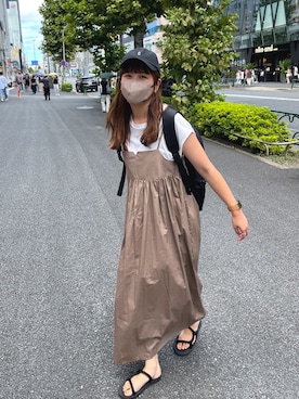 「DISCOAT（ディスコート）のアイテム（ワンピース/ドレス）」を使った、akariさん（レディース・167cm）の夏コーディネート