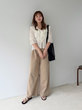 「DISCOAT（ディスコート）のアイテム」を使った、akariさん（レディース・167cm）の夏コーディネート