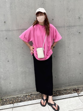 「DISCOAT（ディスコート）のアイテム（帽子）」を使った、akariさん（レディース・167cm）の夏コーディネート