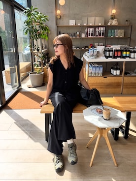 「アイテム（ベスト）」を使った、akariさん（レディース・167cm）の夏コーディネート