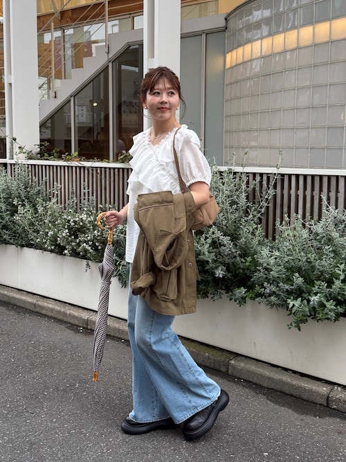 yuyukekelife監修】欲張りライトオンスデニムワイドパンツ（その他