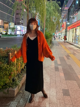「DISCOAT（ディスコート）のアイテム（ワンピース/ドレス）」を使った、akariさん（レディース・167cm）の秋コーディネート