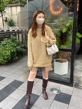 「DISCOAT（ディスコート）のアイテム（ブーツ）」を使った、akariさん（レディース・167cm）の秋コーディネート
