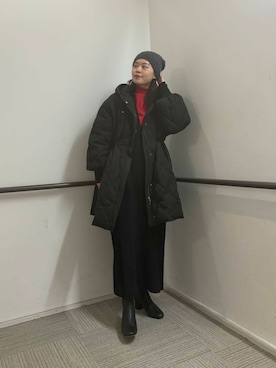 「ゆるピタ×ナチュラル」｜Rさん（レディース・156cm）の冬コーディネート