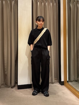 「アイテム（ポロシャツ）」を使った、Rさん（レディース・156cm）の夏コーディネート