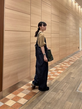 「アイテム（オールインワン・サロペット）」を使った、Rさん（レディース・156cm）の夏コーディネート