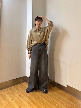 「URBAN RESEARCH（アーバンリサーチ）のスエードライクルーズシャツ（シャツ/ブラウス）」を使った、Rさん（レディース・156cm）の夏コーディネート