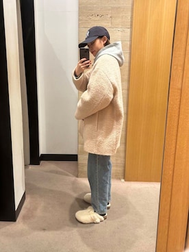 「寒い」｜「アイテム（ブルゾン）」を使った、Rさん（レディース・156cm）の冬コーディネート