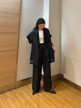 「アイテム（ヘアバンド）」を使った、りなさん（レディース・156cm）の夏コーディネート