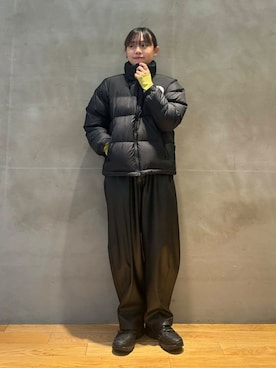 「ノースフェイス」｜「アイテム（ダウンジャケット/コート）」を使った、Rさん（レディース・156cm）の秋コーディネート