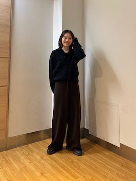 「URBAN RESEARCH（アーバンリサーチ）のアイテム（ニット/セーター）」を使った、Rさん（レディース・156cm）の秋コーディネート