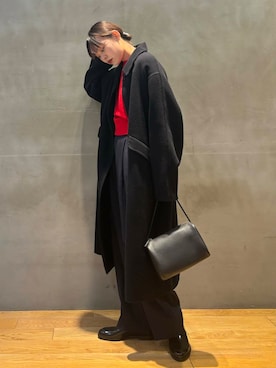 「アイテム（ステンカラーコート）」を使った、Rさん（レディース・156cm）の秋コーディネート